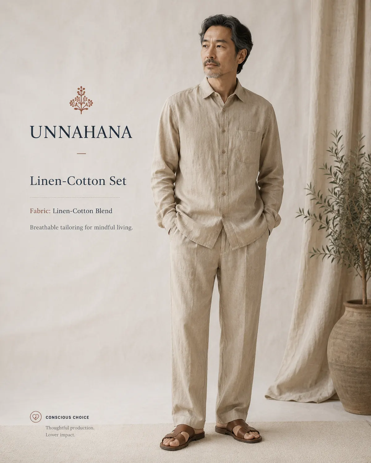 Neutral coordinated clothing concept